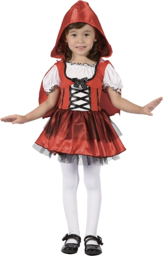 Disfraz de niña en color rojo 92–104 cm