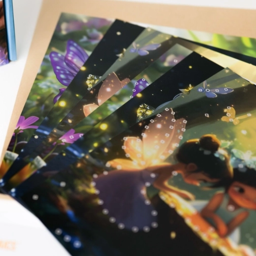 Mosaicos brillantes con motivos de hadas