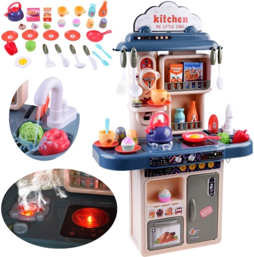 Cocina infantil con nevera, horno y fregadero – set de 42 piezas