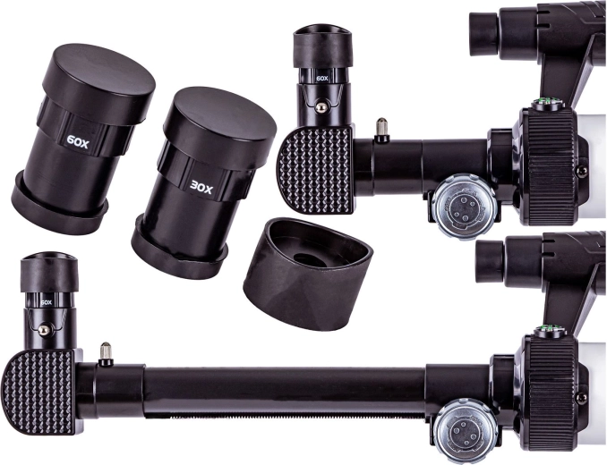 2 oculares 30× y 60× para distintos aumentos