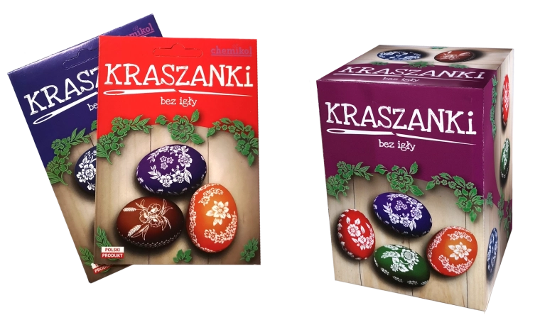 Huevos de Pascua decorados (kraslice) – set de 3 colorantes alimentarios y pegatinas