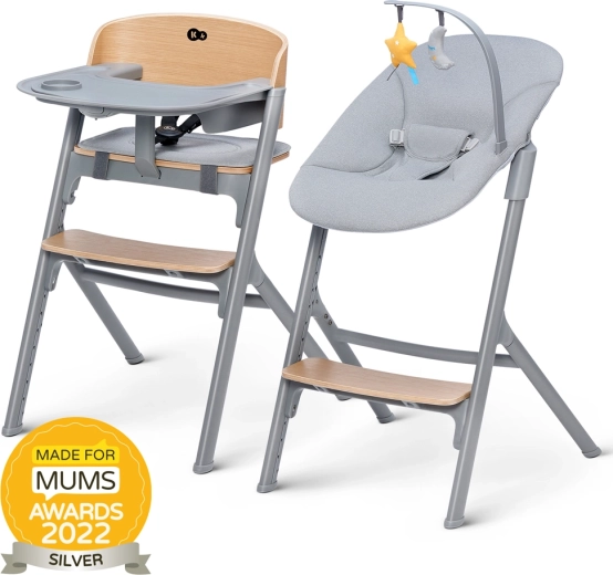 Kinderkraft Select set de trona Livy Oak y hamaca Calmee Premium