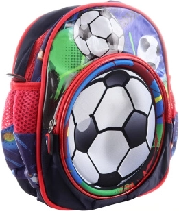 Mochila infantil de tela con motivo de fútbol 22 × 25 × 8 cm