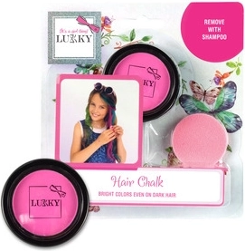 Tiza para el cabello Lukky con aplicador fucsia