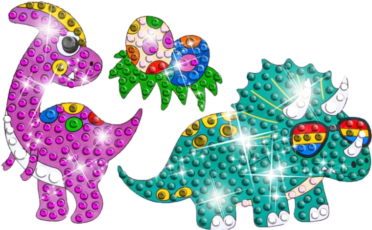 18 pegatinas holográficas con motivos de dinosaurios