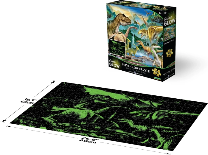 Puzle luminoso Valle de dinosaurios (500 piezas)