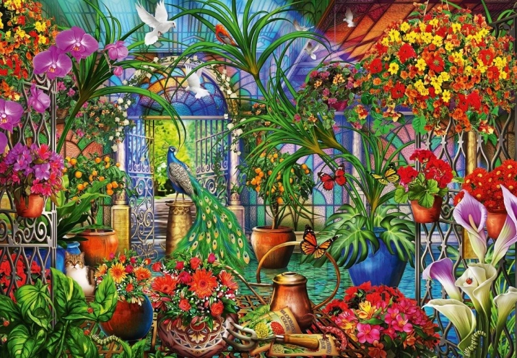 Puzzle Vaso tropical 1000 piezas