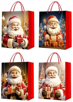 Bolsa de regalo navideña de tamaño mediano