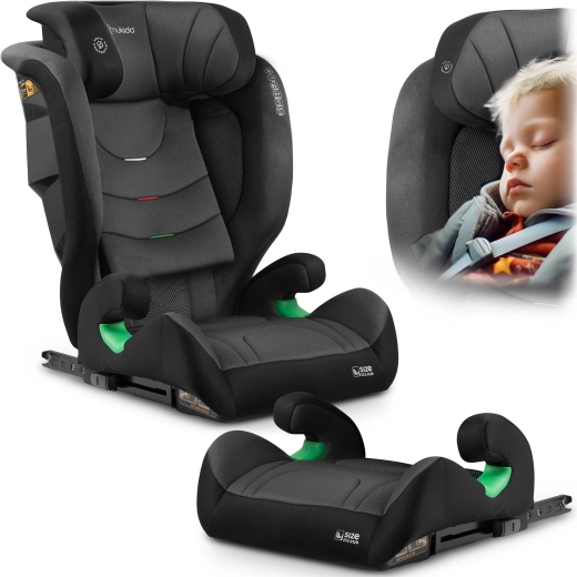 Silla de coche Nukido Louis Soft negro-gris 100–150 cm i-Size ISOFIX