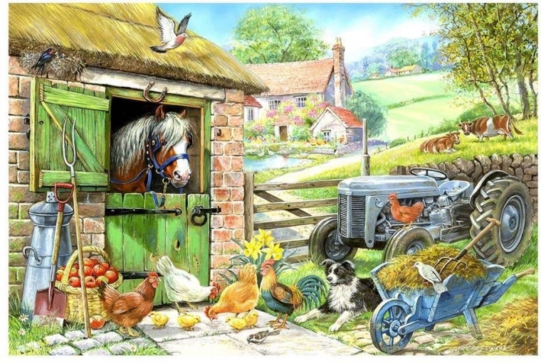 Puzzle House of Puzzles En la granja, 250 piezas grandes