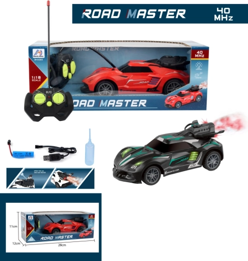 Coche RC 1:20 con carga USB y efecto de niebla