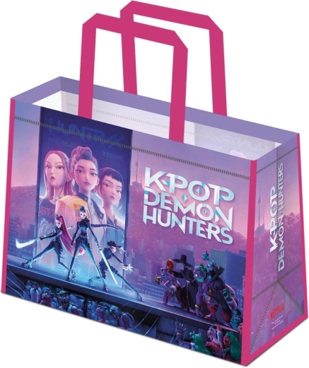 Bolsa ecológica K-pop Demon Hunters con asas rosas