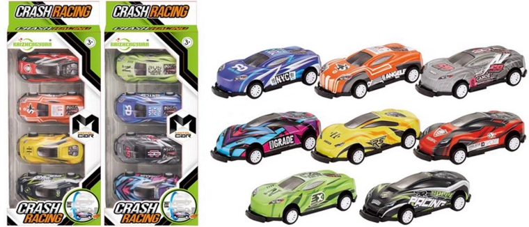 Set de coches de retrofricción - 4 uds.
