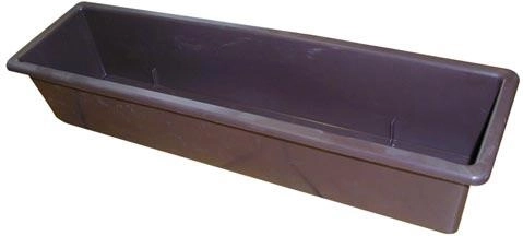 Jardinera de plástico para flores 50 cm marrón