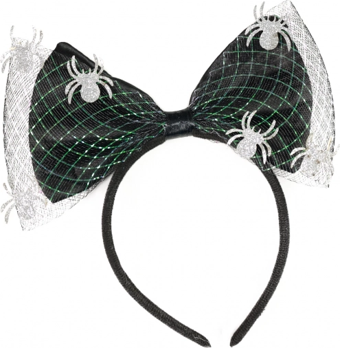Diadema con lazo y arañas