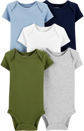 Bodies CARTER'S de manga corta Blue Dino para niño, 5 uds – Recién nacido