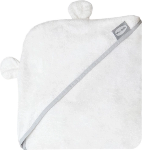 Toalla envolvente Shnuggle con capucha white
