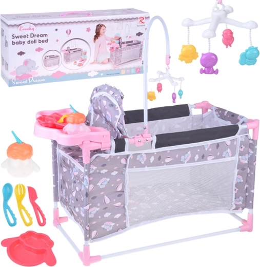 Set infantil para muñecas 2 en 1: cuna y trona Sweet Dream