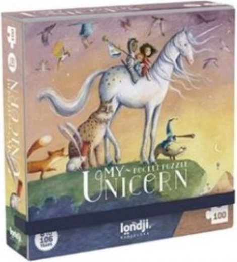 Puzzle de bolsillo Londji Unicornio - 100 piezas