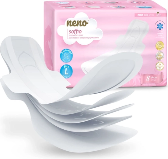 Compresas posparto Neno con alas Soffio, 8 uds