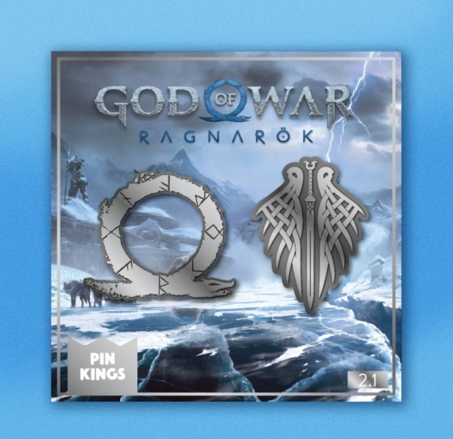 Insignias God of War Ragnarok – set de 2 insignias metálicas