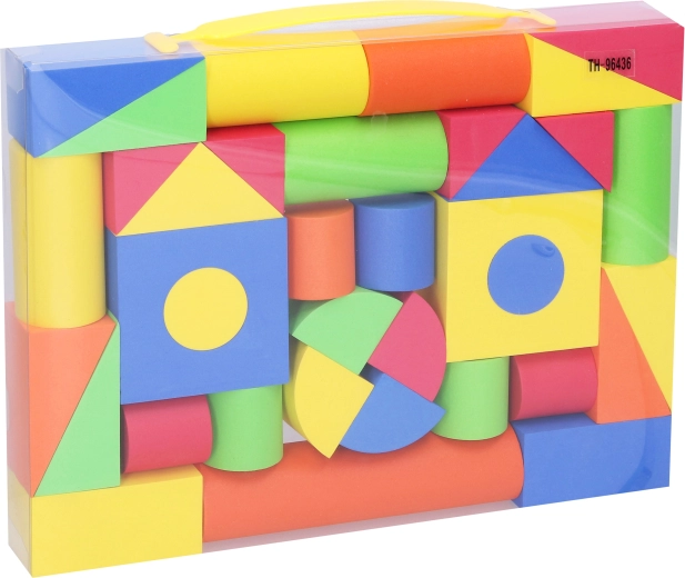 Juego de construcción de espuma con 36 bloques