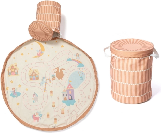 Play&Go Soo cesto para juguetes con alfombra de juego Fairyworld