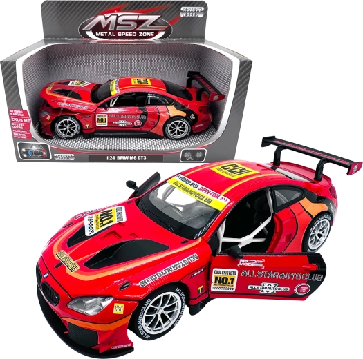 Modelo metálico BMW M6 GT3 1:24 rojo