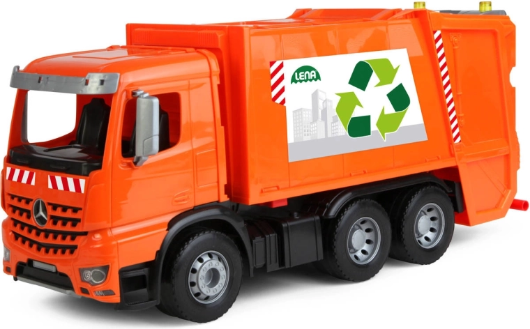 Camión de basura Mercedes-Benz Arocs LENA Worxx con 2 cubos de basura