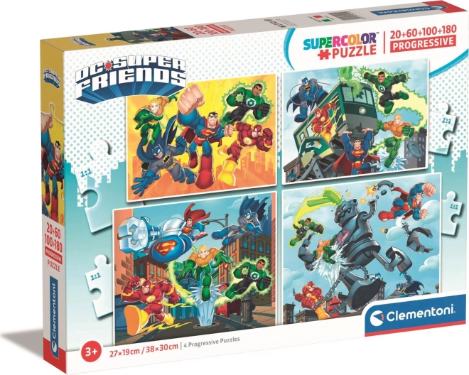 Puzzle DC Super Friends 4 en 1 para niños
