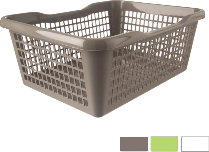 Cesta de almacenamiento de plástico 42 × 32 × 17 cm (mix de colores)