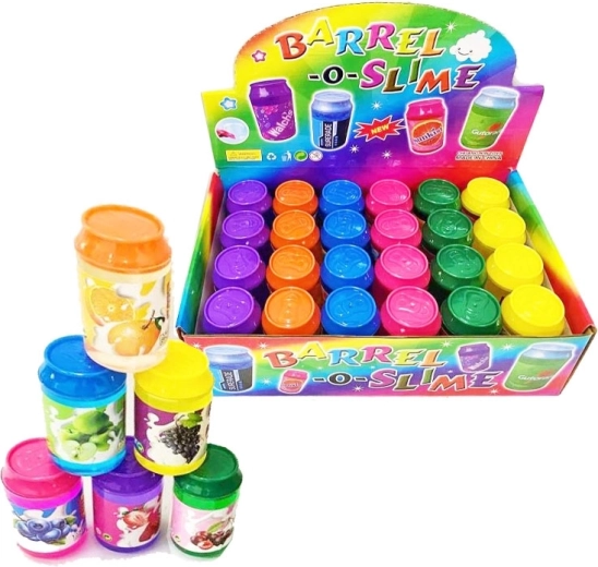 Slime jardín frutal en barril