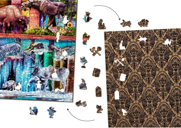 Puzzle de doble cara 2 en 1 para un desafío doble