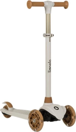 Patinete infantil de tres ruedas LIONELO Jessy con ruedas LED – Grey Brown