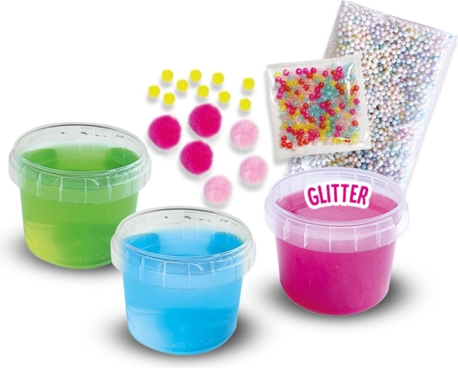 Tres colores de slime para mezclar
