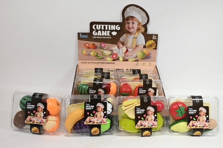 Set de frutas y verduras para cortar con tabla y cuchillo - 1 pieza