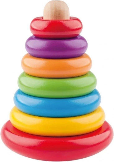 Pirámide apilable de colores