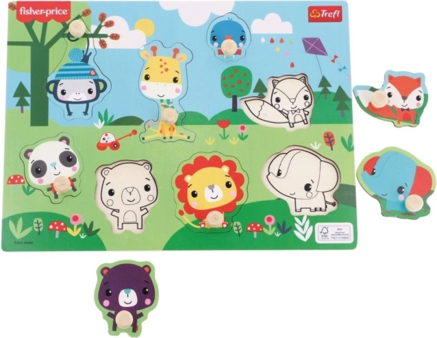 Encajable de madera Fisher-Price animales salvajes