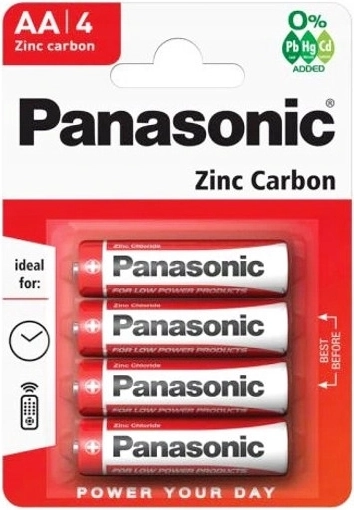 Set de baterías AA PANASONIC Red R6, 1,5 V, 4 uds.
