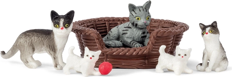 Familia de gatos Lundby para casa de muñecas