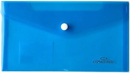 Carpeta portadocumentos con broche DL CONCORDE, azul transparente