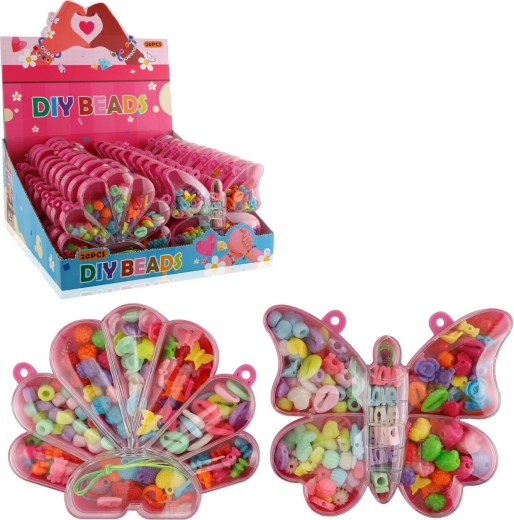 Set creativo de cuentas para ensartar Mariposa y conchas