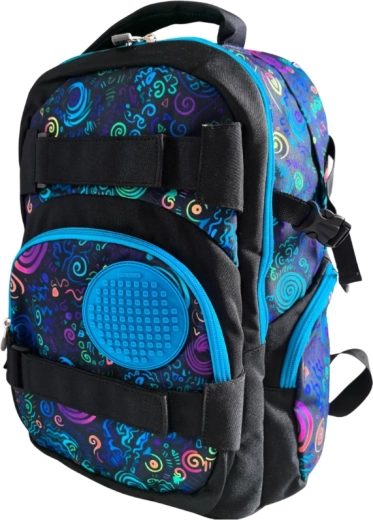 Mochila escolar para estudiantes Pixie Crew azul Spiral magic con 100 píxeles