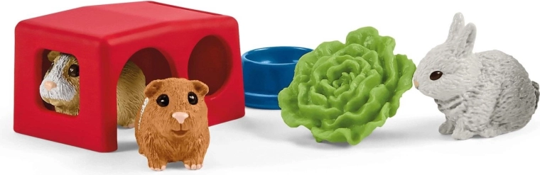 Figuras realistas de conejo y cobayas