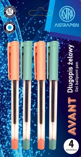 Bolígrafo de gel ASTRA Avant 0,7 mm, set de 4 uds.