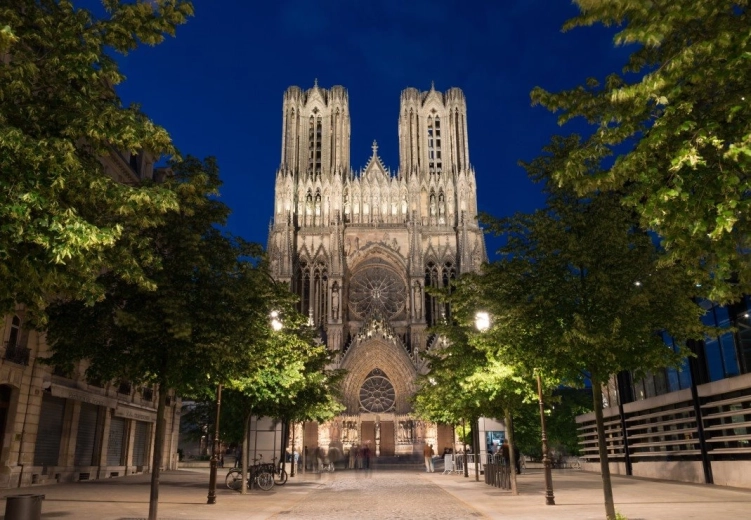 Puzzle Catedral de Reims al atardecer 1000 piezas BLUEBIRD