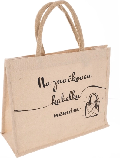Bolsa de yute beige «Para lo de marca…»