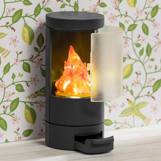 Chimenea LED con efecto de fuego realista