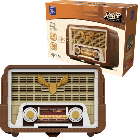 Pantasy Retro Collection radio retro de válvulas – set de construcción con retroiluminación LED