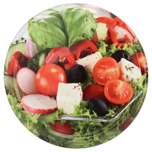Tapas para frascos de conservas de 66 mm con motivo de verduras, 4 pestañas